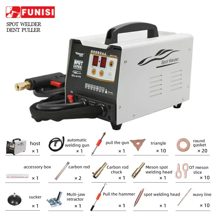 

FUNISI Model 90E Factory Price Intelligent Induction Dent Pulling Machine Spotter Welder Vehicle Body Repair