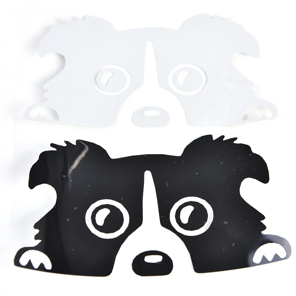 14*8cm New Design funny car stickers Peeking Border Collie Dog Vinyl Decals Truck Decor Car Door Body And Motorcyle