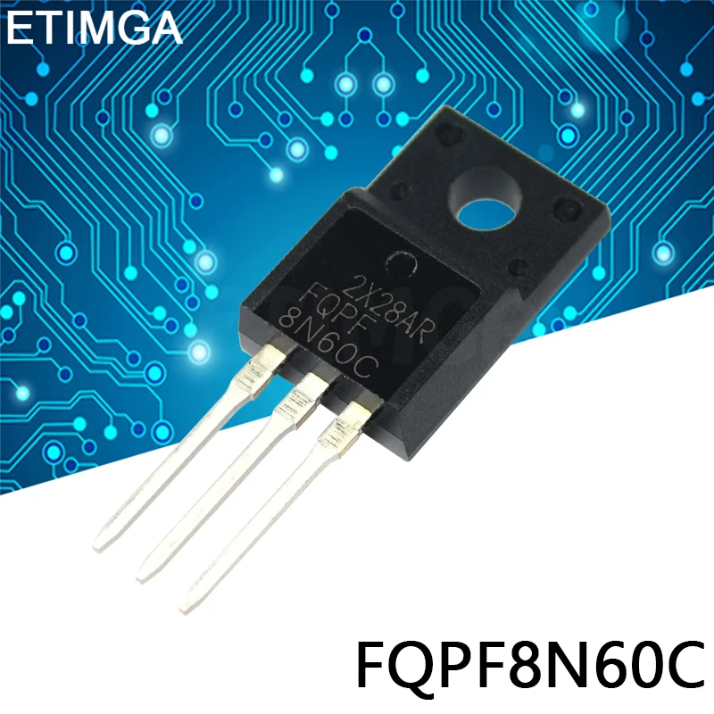 

100 шт./лот FQPF8N60C TO-220F 8N60C 8N60 TO220 FQPF8N60 Новый MOS FET транзистор