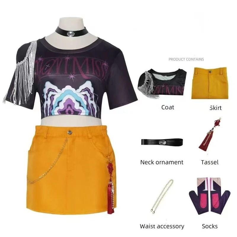 Just Saiyan KPop Mira Cosplay Kostuum Pruik Vrouwen Meisjes Halloween Carnaval Comic-con Party Rollenspel Outfits