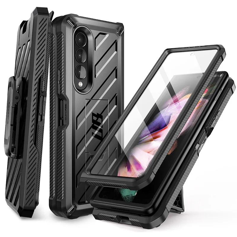 

Для Samsung Galaxy Z Fold 3 Case 5G (2021) SUPCASE UB Прочный зажим для ремня Противоударный защитный чехол со встроенной защитой экрана