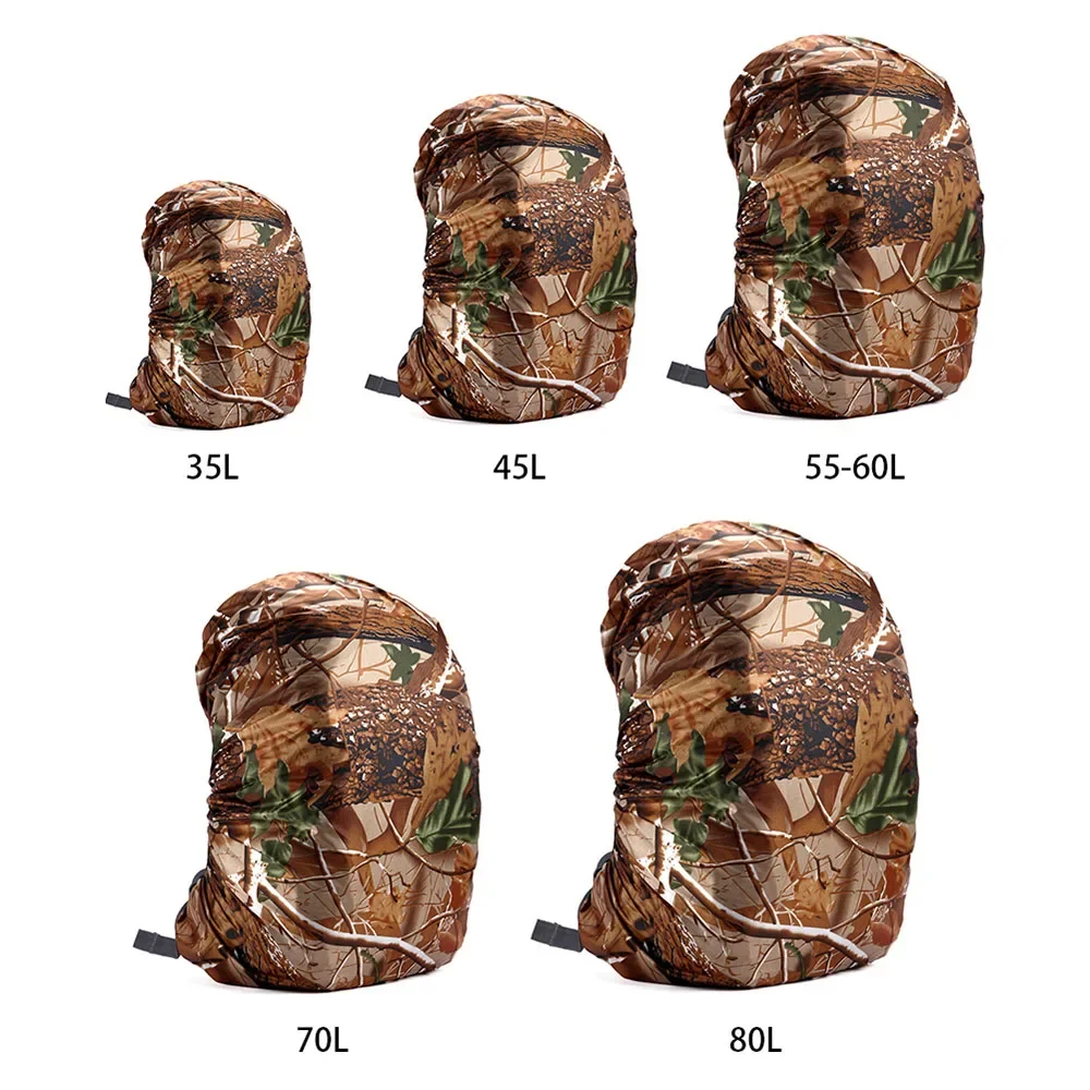 Taktische Wasserdichte Rucksack Abdeckung Staubdicht Sport Taschen Regen Abdeckung Outdoor Wandern Camo Rucksack Schutzhülle 35-80L – Detail 3