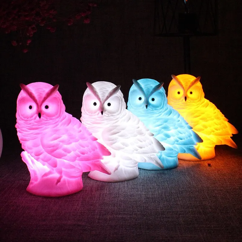 Cute Creative Night Light, Cartoon Owl Bedside Ornaments Jewelry, Night Market Stall Night Light, Birthday Gift Ambient Light