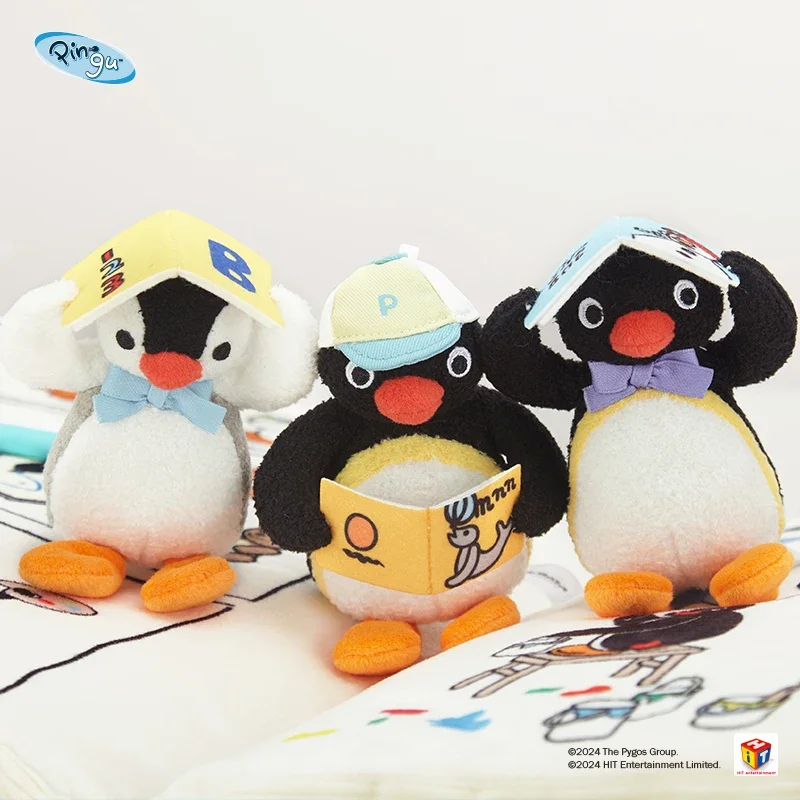 Pingu Pendant Doll Pillow Penguin Reading Series Bag Decoration Soft Plush Penguin Cartoon Peripheral Kawaii Kids Special Gift