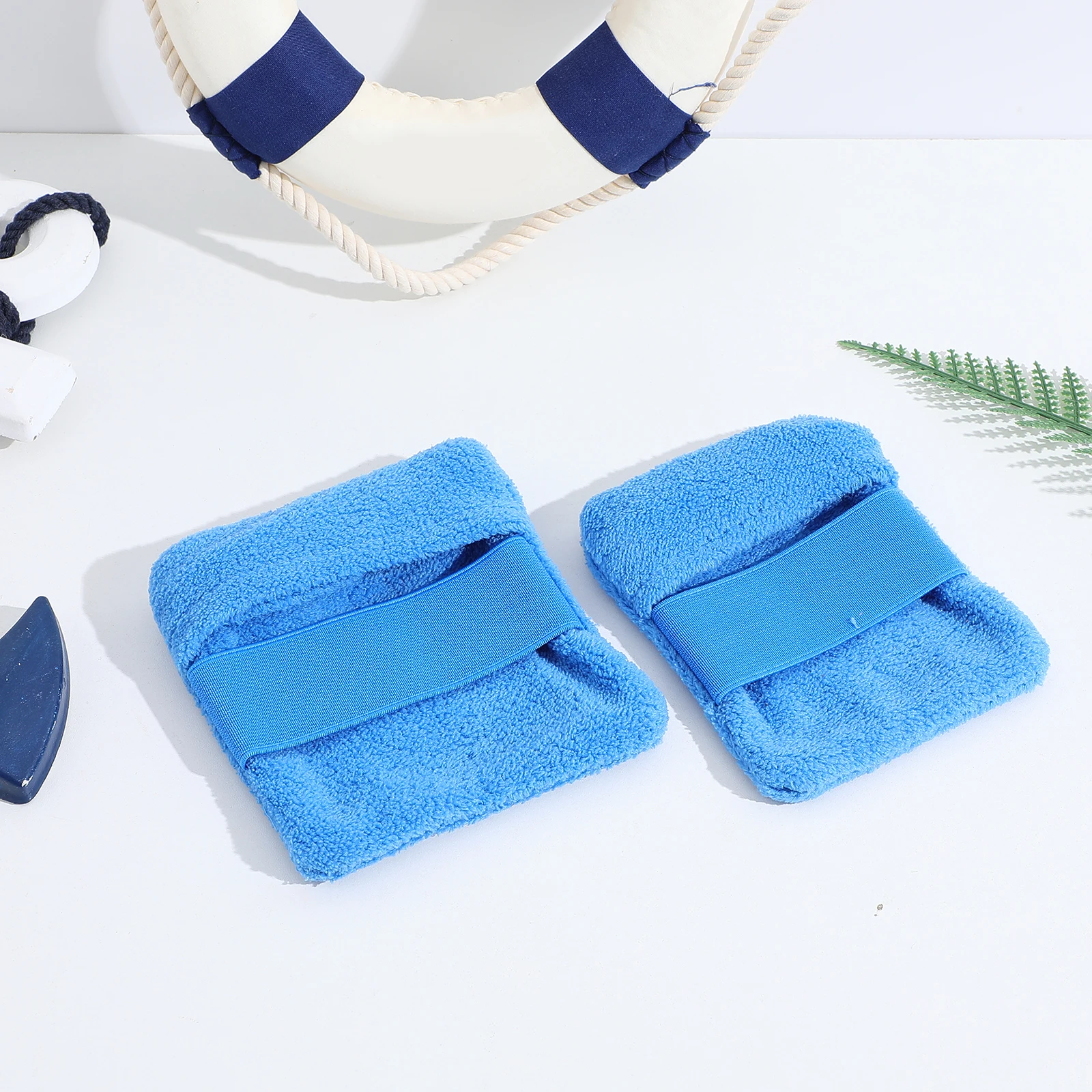 

2 pcs Zipper Sand Removal Powder Bag Body Wipe Cleaner Beach Pouch Mitt Vacation Essentials Beach Accessories Soft Reusable