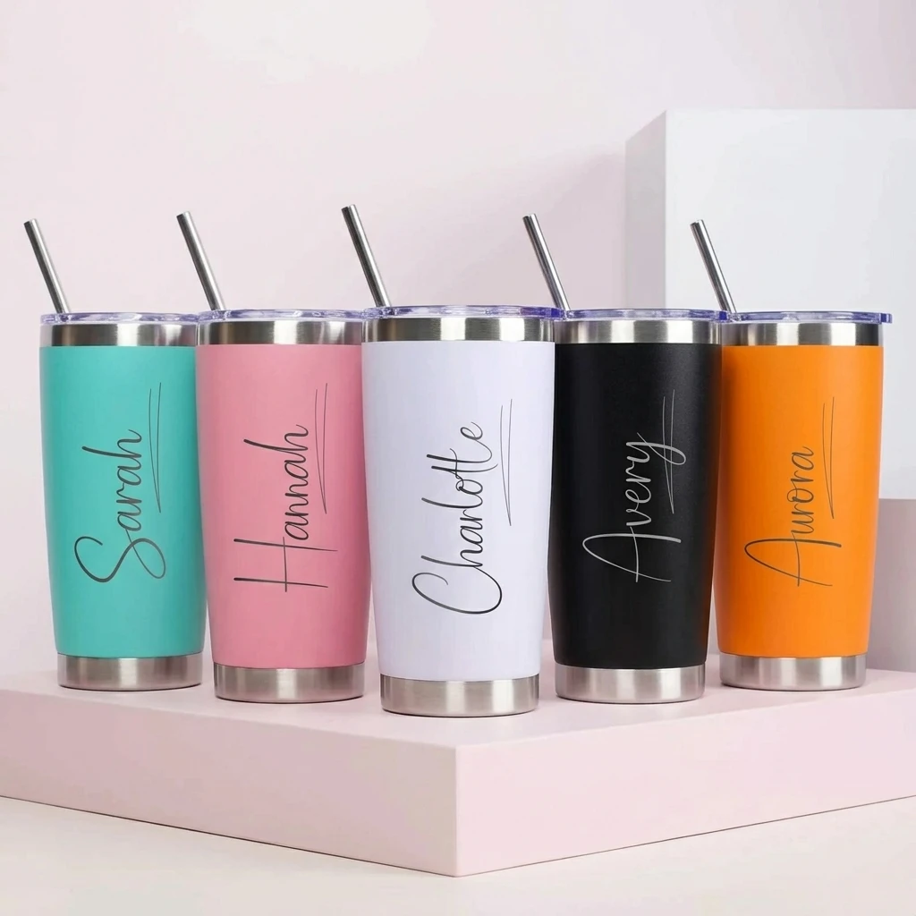 2026 New Custom Name Bridesmaid Tumbler Personalized Stainless Steel Travel Cup Wedding Party Gift With Straw Lid,Christmas Gift view 5