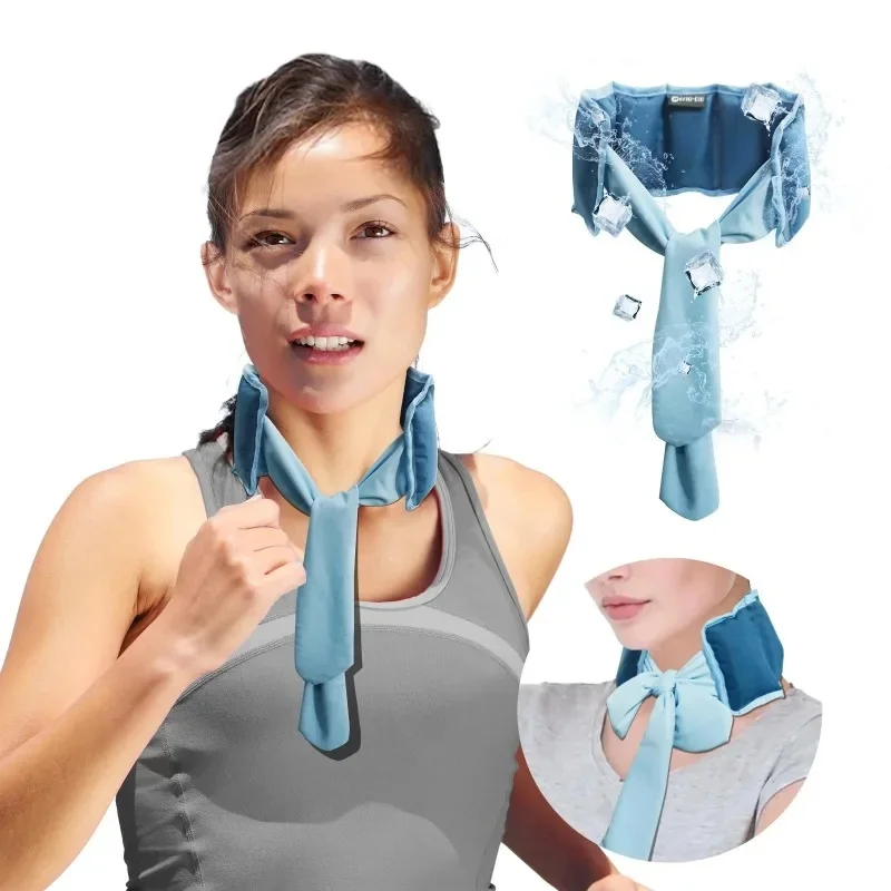35*9cm Summer neck cooling cold sensation ice scarf ice pack sports headscarf pet ice scarf new reusable