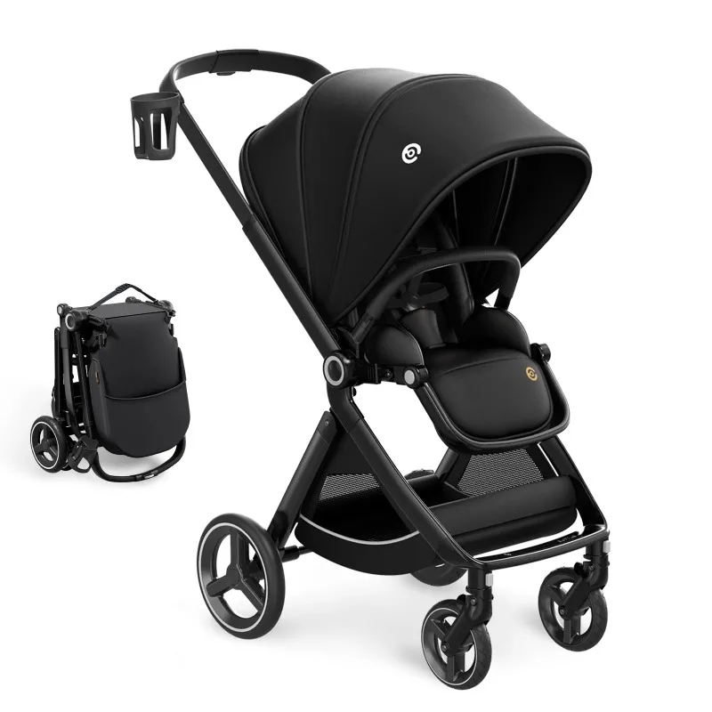 EMU Reversible Baby Stroller with Reversible Seat Full-Size Infant Stroller with Full Recline Cockpit Compact Foldable Pram Carr