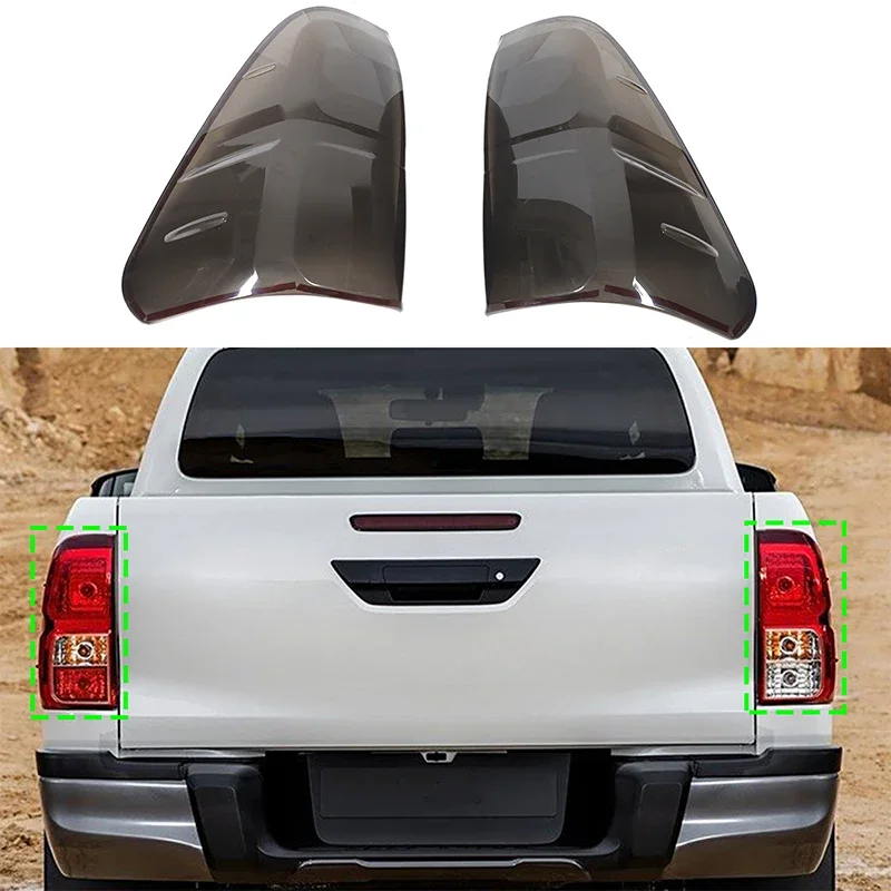 

For Toyota Hilux 2005-2011 15-19 ABS Blackened Car Rear Taillight Turn Signal Lamp Decoration Cover Car Exterior Accessories