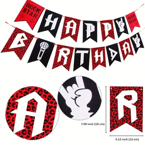 Dekorasyon Doğum Günü Partisi Rock and Roll Bebek Balonlar İçin Gitar, Rock müzik, Retro, sabit disk, lütfen Partinin 6 büyük satışı, rock and roll dekoru - №6