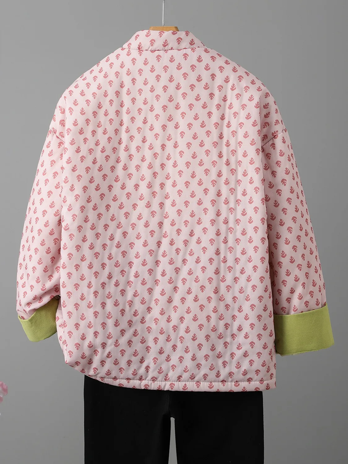 Retro Floral Print Cotton Jacket Women's Thickened Winter Home Clothes Button Design Traditional Chinese Style Loose Fit Coat