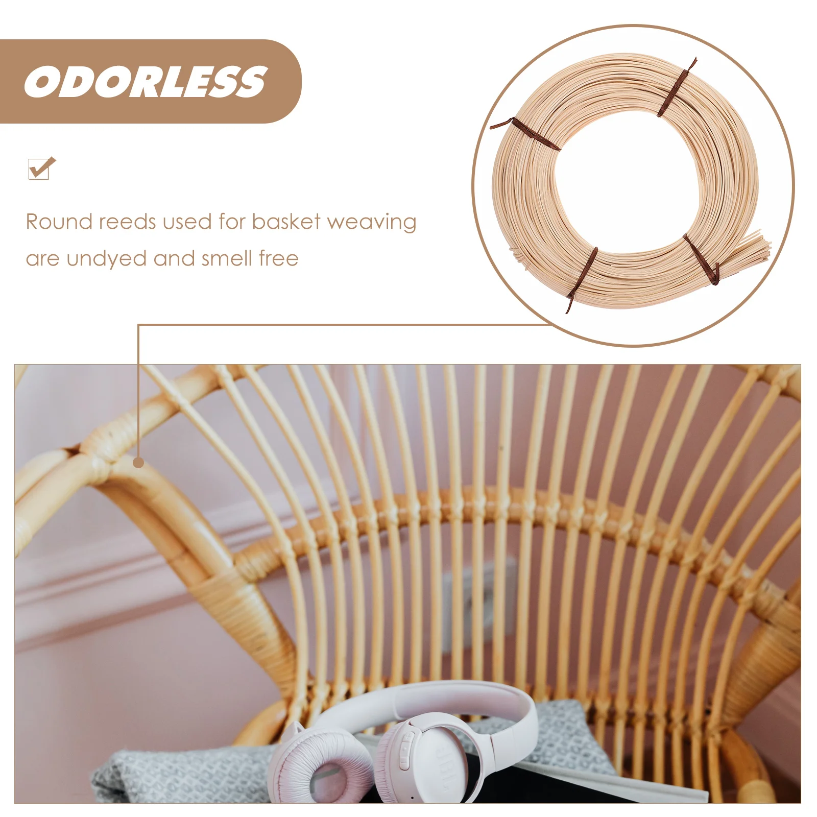 

Rattan Weaving Material Strips for Furniture Repair DIY Handicraft Supplies Wicker Chair Restoration Basket Making