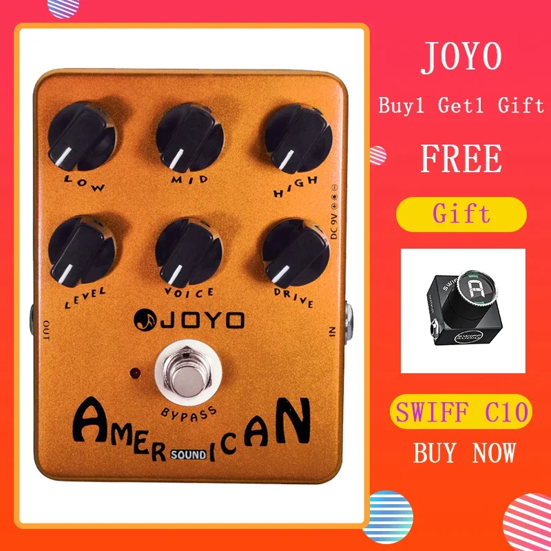 

JOYO JF-14 American Sound Overdrive Guitar Effect Pedal from Clean to Driven Sound Amplifier Simulation Guitar Parts & Accessory