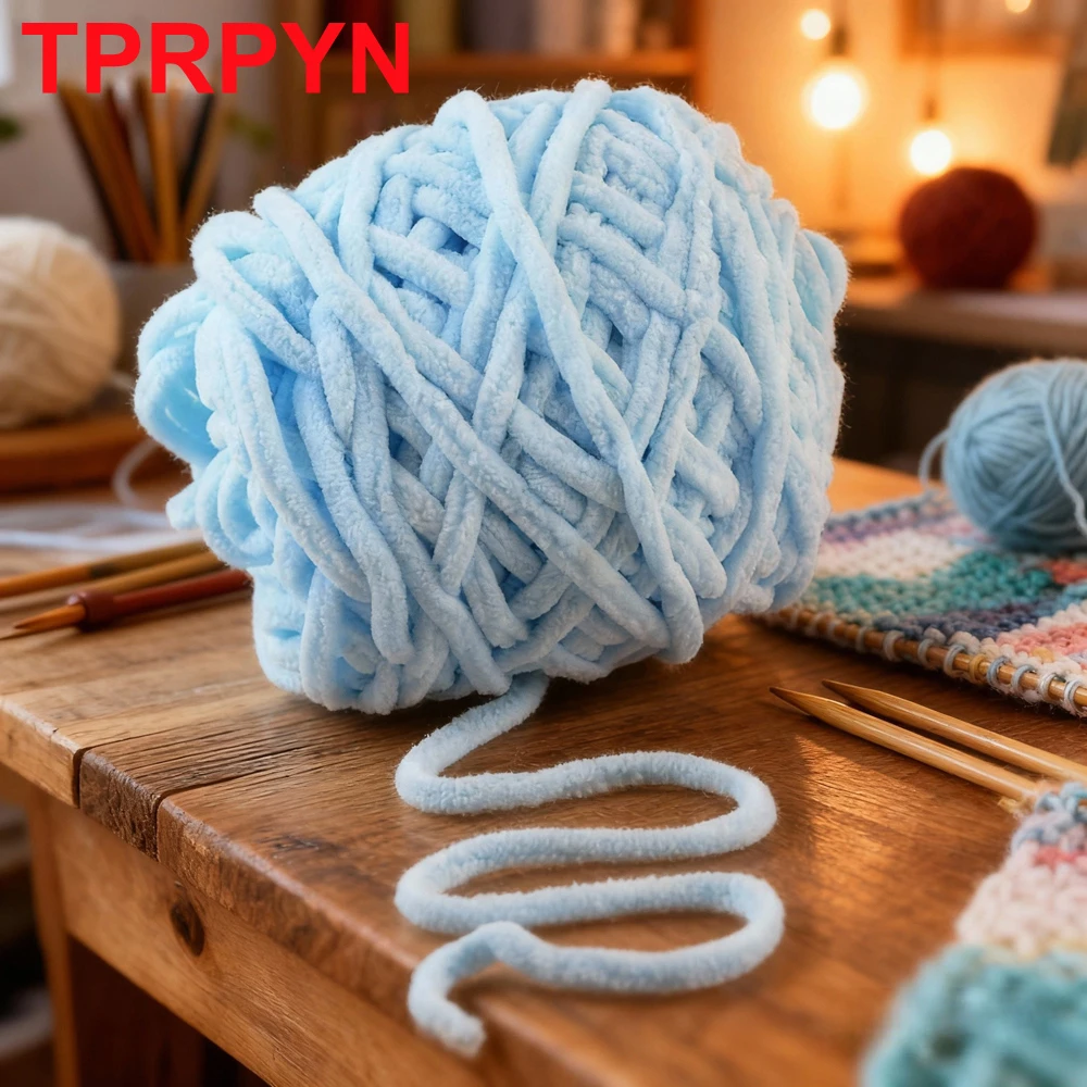 2Pcs Hand knitting Soft Polyester Yarn Bulky Roving Crochet thread knit Blanket sweater hat scarf line Crocheting bag slipper