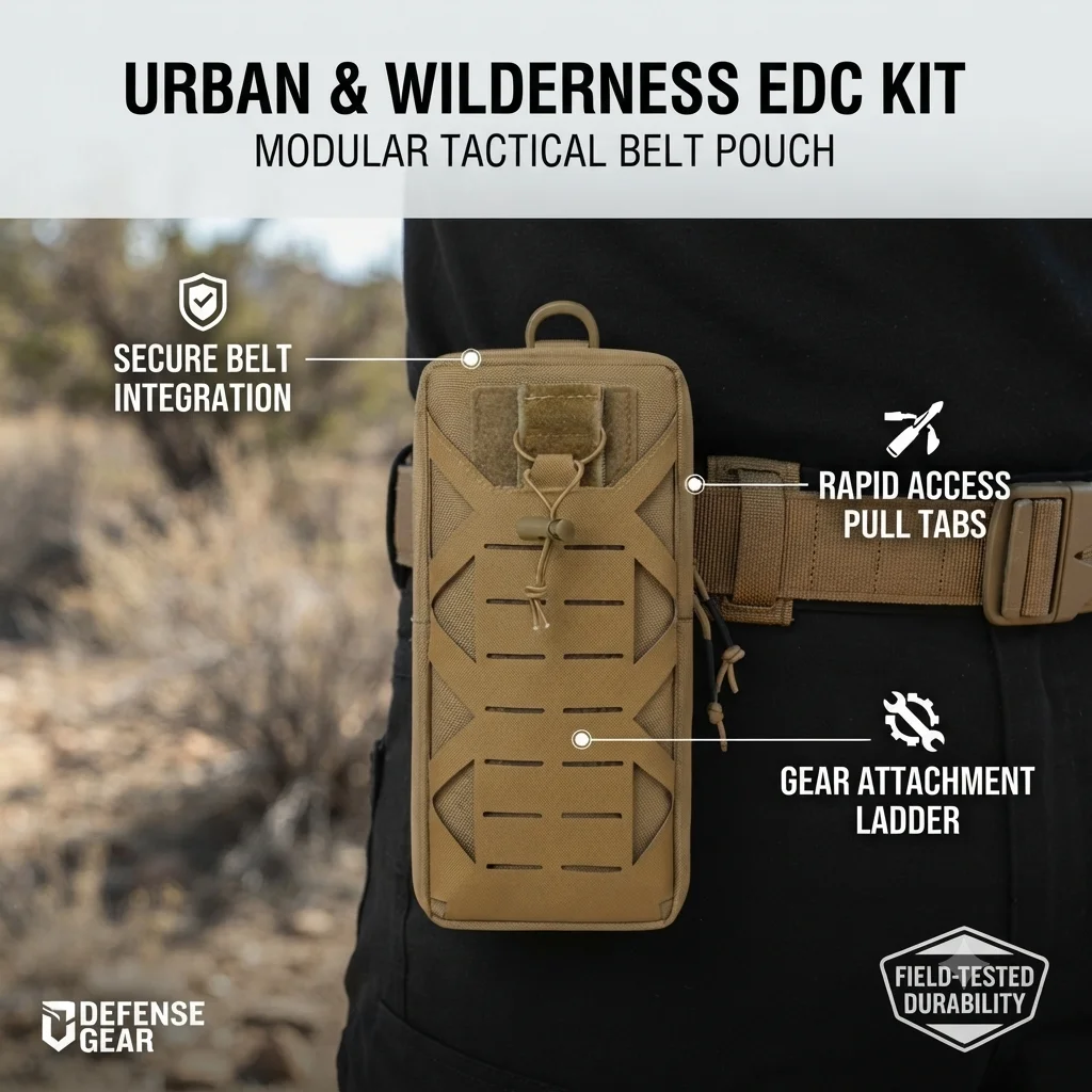 Tactical EDC Utility Pouch Molle Belt Bag Multi-Functional Outdoor Survival Tool Bag Waterproof Waist Pack for Hiking Camping