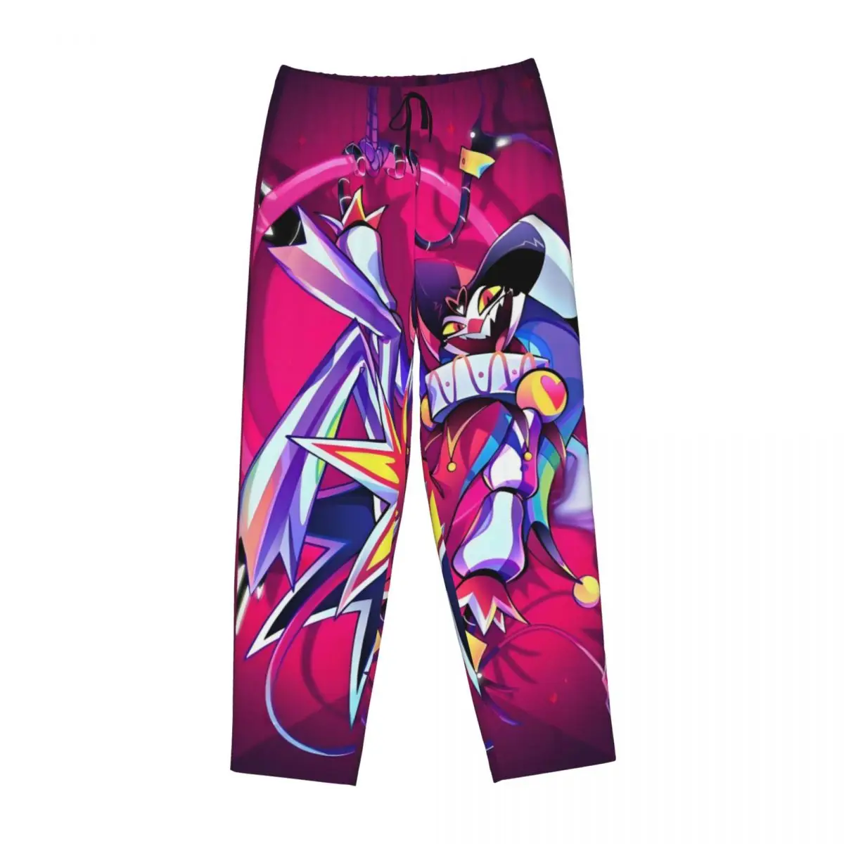 Pantaloni da pigiama personalizzati Hazbins Anime Hotels Pantaloni da notte elasticizzati per il sonno da donna con tasche