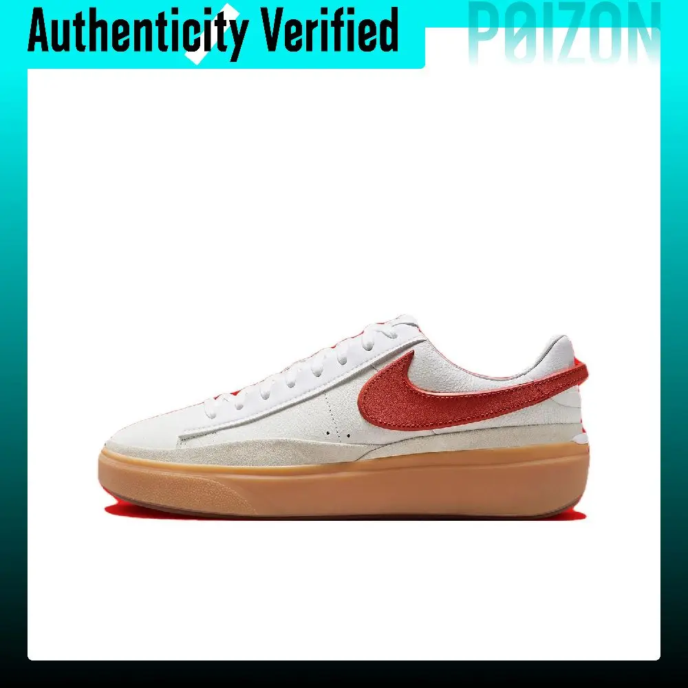 Nike Blazer Phantom 'Goddess Of Victory' Comfortable Low top Skateboard Shoes Men's White Red FN5820-100