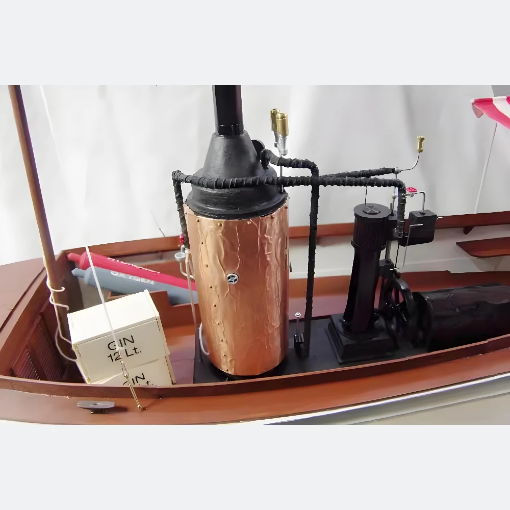 1: 12 الملكة الأفريقية باخرة RTR ثابت نموذج باخرة خشبية جمع الصف ديكور المنزل حلية الرجعية باخرة لعبة مجسمة #5