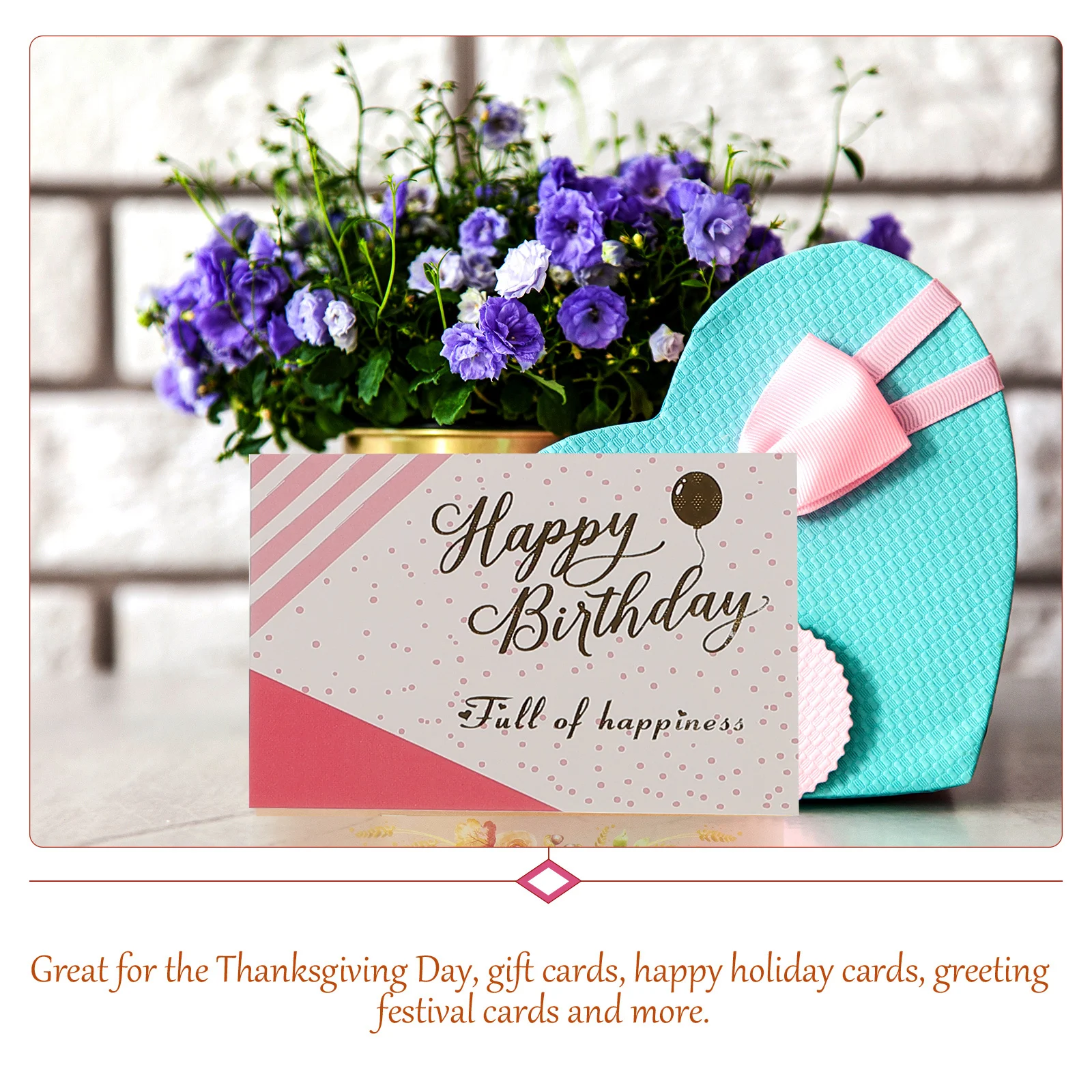 

60Pcs Birthday Cards Warm Joyful Pattern Greeting Cards for Birthday Blessings Kids Parents Friends Relatives Colleagues