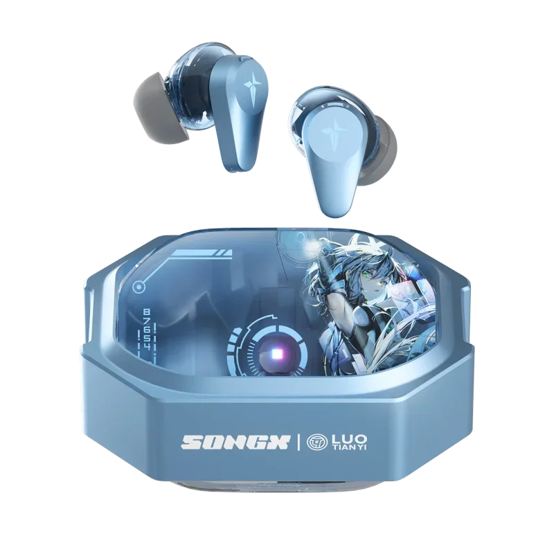 Trendy and Stylish SONGX Luka Megurine Co-branded ANC Bluetooth Earbuds with Unique Transparent Star Ring Gift Box