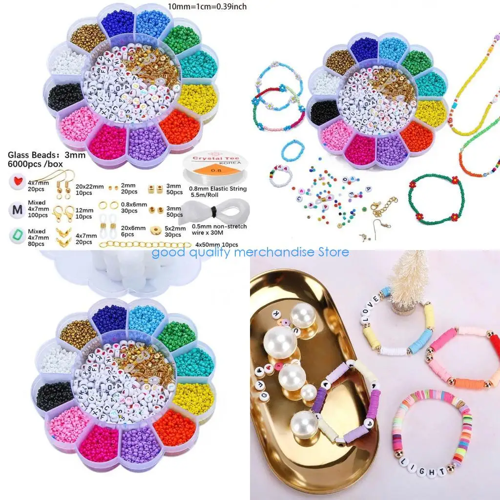 

Y5JD Beads for Bracelets Colored Small Glass Beads for Bracelets Jewelry Making Crafts Beads for Bracelets Colored