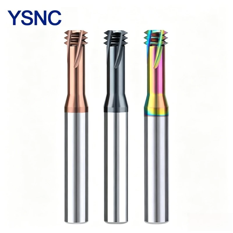 

DLC M1-M16 HRC55 HRC65 Three-Flute Metric Thread End Mill, Suitable for Aluminum and Iron, Carbide Thread Milling Cutter