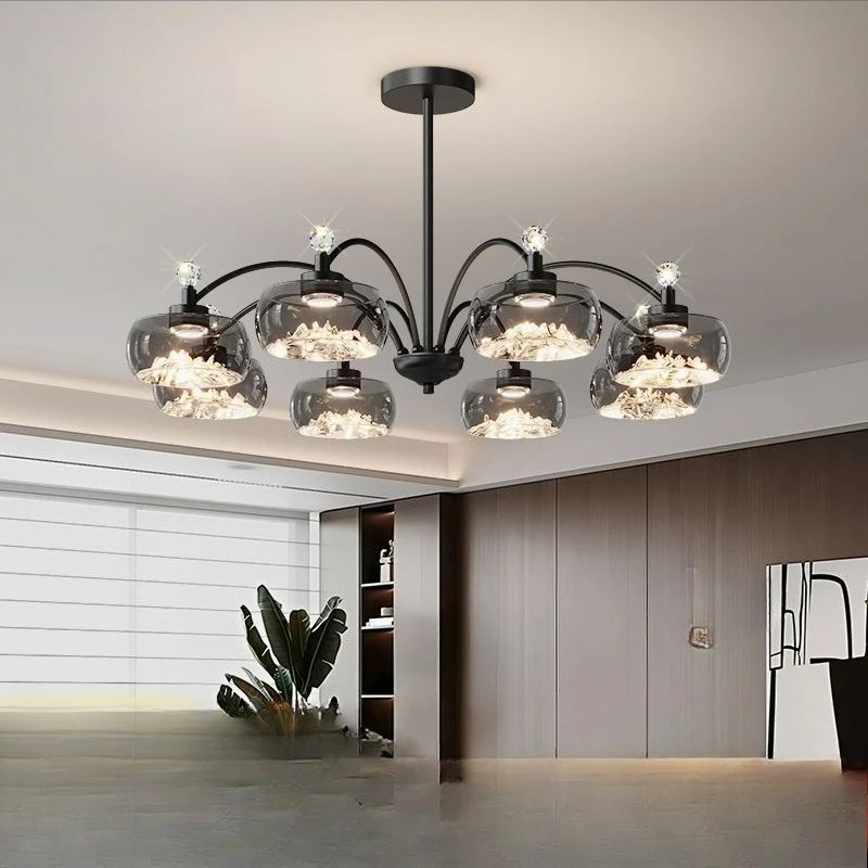 โมเดิร์นโคมไฟระย้า LED สําหรับห้องนั่งเล่นห้องรับประทานอาหารอาหารตารางห้องครัวห้องนอนจี้ไฟตกแต่งบ้านแขวนโคมไฟ