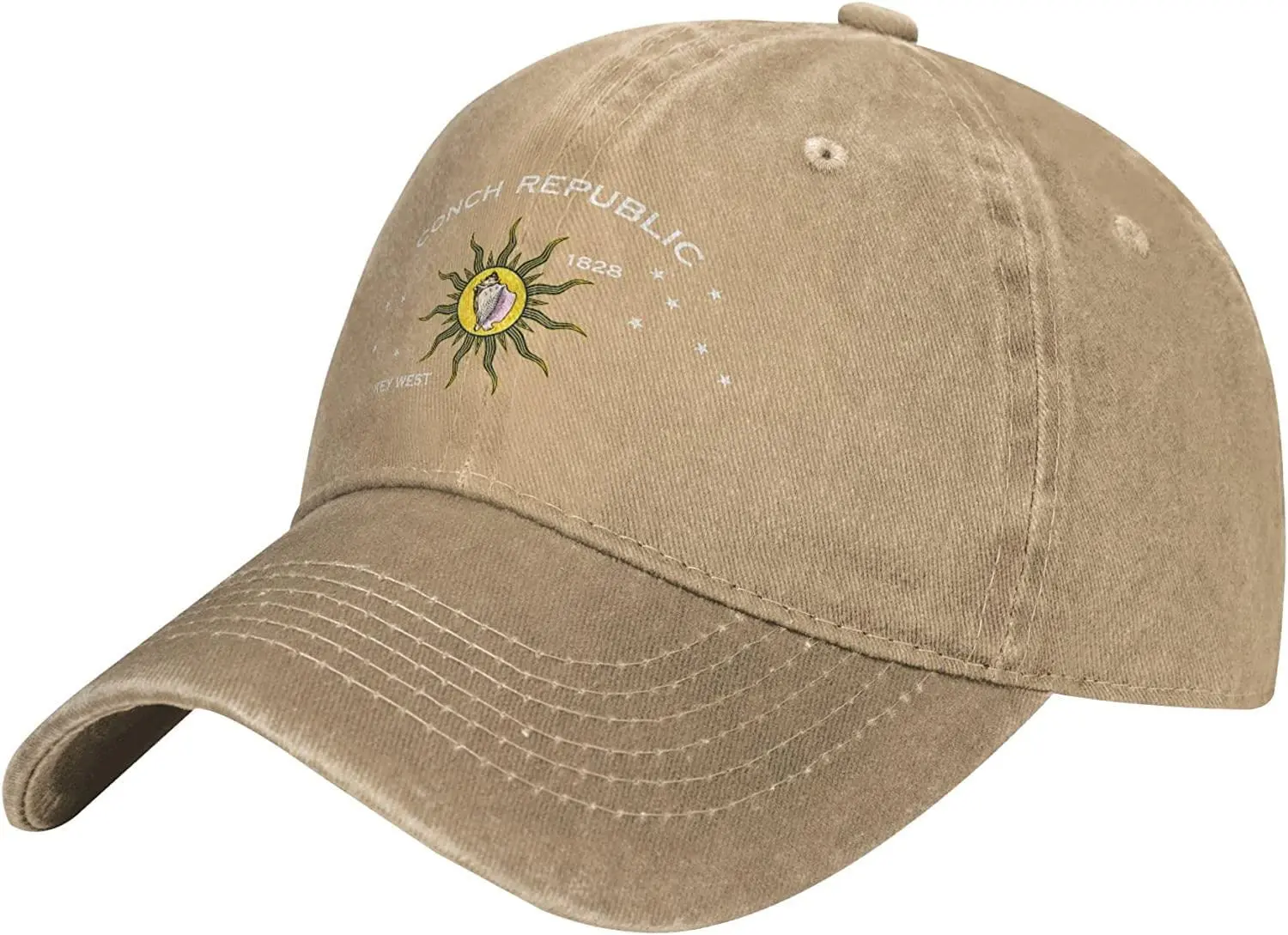 Conch Republic Key West Baseball Caps Unisex Adjustable Sun Hat Can Be Washed Leisure Dad Hats