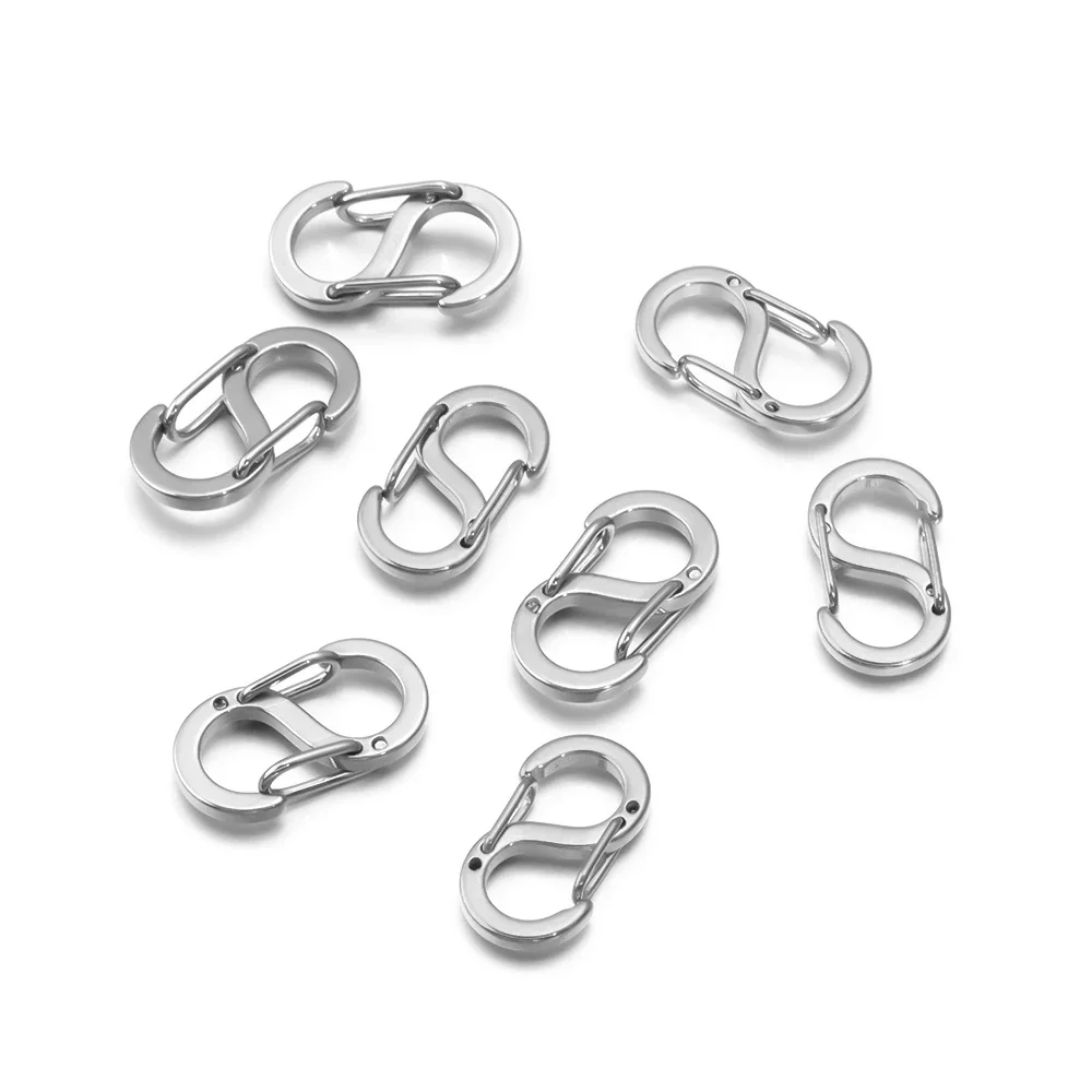 2-5pcs Stainless Steel Chic Letter S Buckle Gold Plated Lobster Clasps Hooks Connectors Necklace for DIY Jewelry Making Supplies