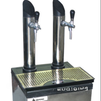 2 tap draft Draught beer cooler Fast Cooling 2 Taps and Dispenser Draft Beer Keg Cooler and Dispenser Kegerator Double Taps