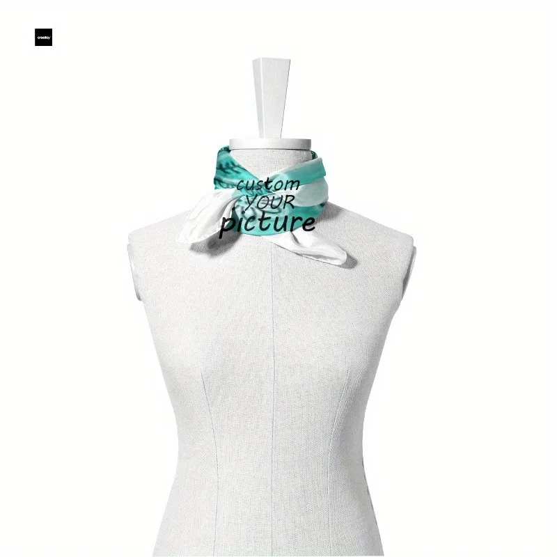 Custom Silk Scarf Personalized Scarf for Women Luxury Photo Name Pattern Birthday Gift Wedding Anniversary Gift Multiple Sizes