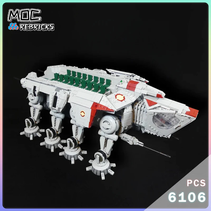 

Sci-fi Moive All Terrain Mecha Army Transport Walking Machine Model MOC Walking Spaceship Building Blocks Bricks Educational Toy