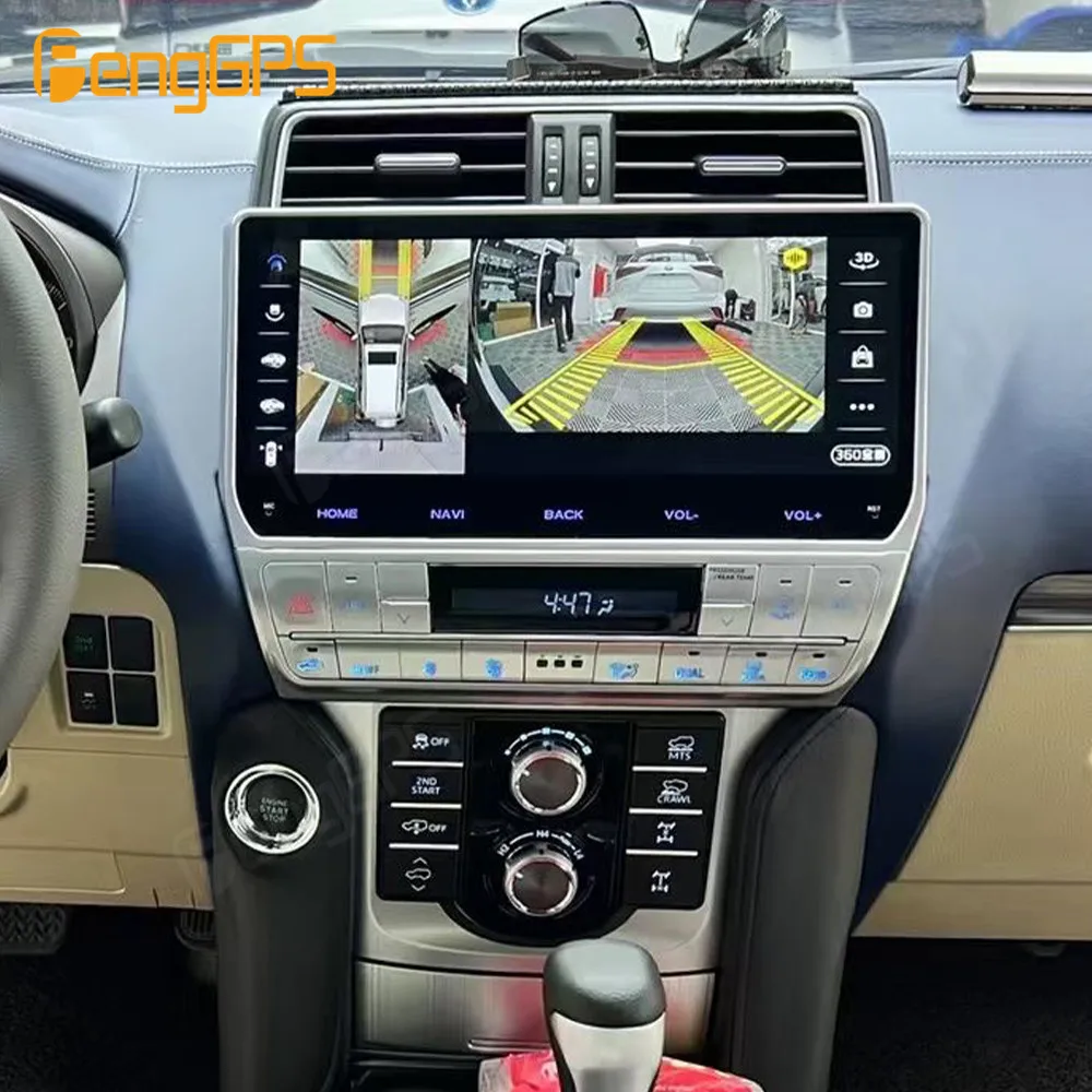 For Toyota Land Cruiser Prado 150 2018 - 2022 Android Car Radio 2Din Stereo Receiver Autoradio Multimedia Player GPS Navi Unit