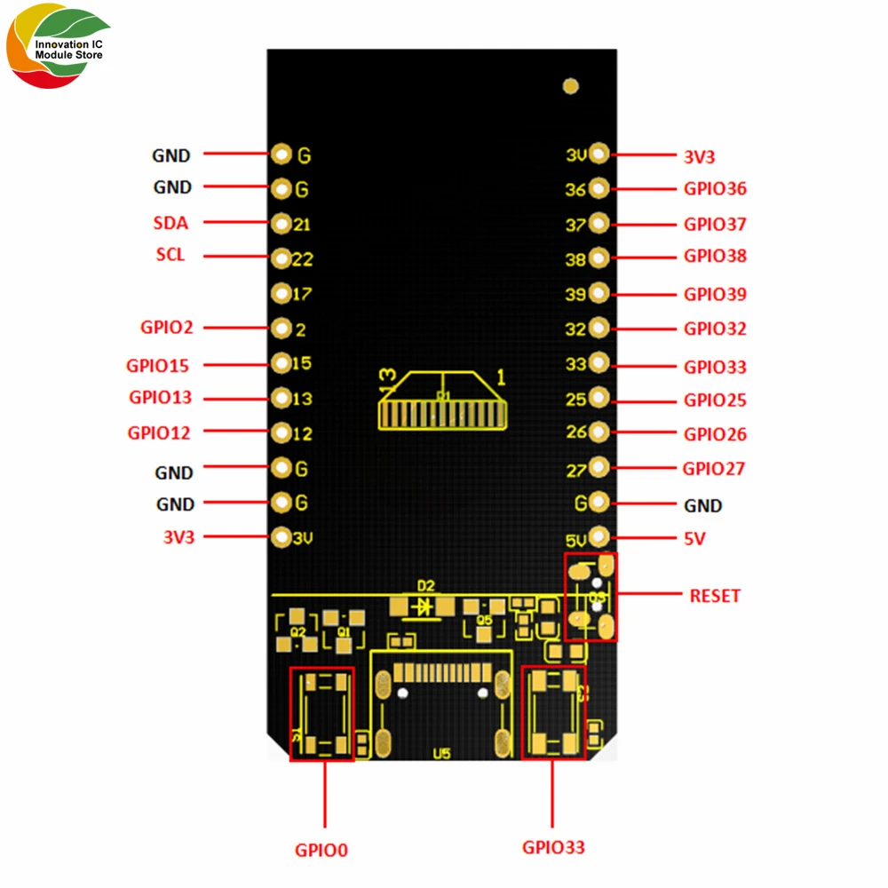 T-Display 1.14 Inch LCD Control Board ESP32 Development Board Wireless Module WiFi Bluetooth Low Energy Development Board