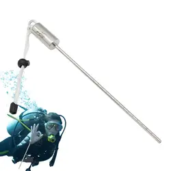Tickle Stick Scuba Diving Stick Stainless Steel Lobster Tickle Stick with Lanyard Scale Multifunctional Pointer for Underwater