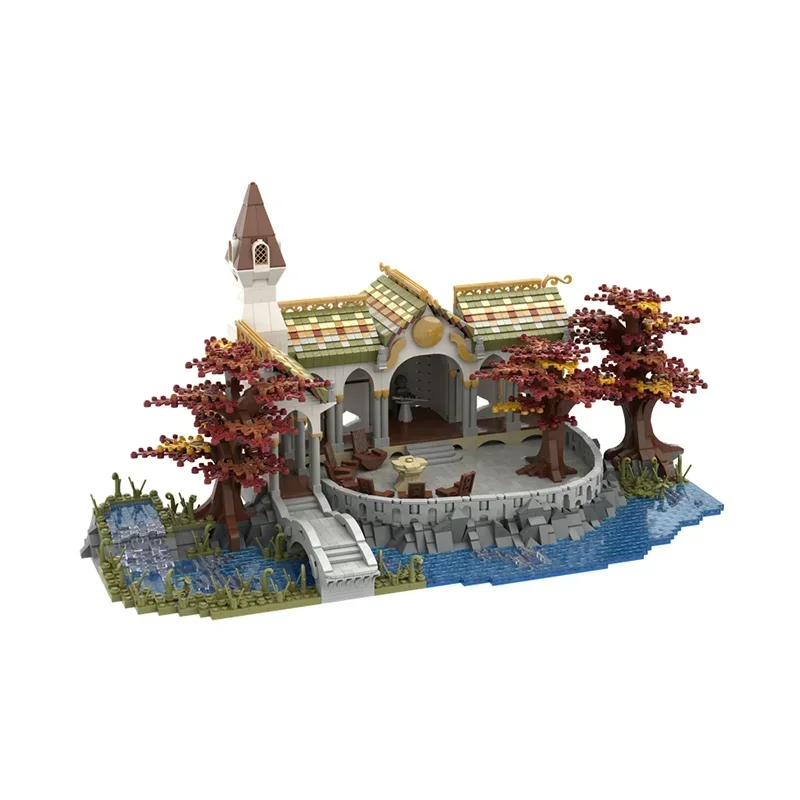 Anelli magici Film Moc Mattoni da costruzione Splendido modello di sala conferenze Tecnologia Blocchi Regali Street View Giocattolo Set fai da te Assemblaggio