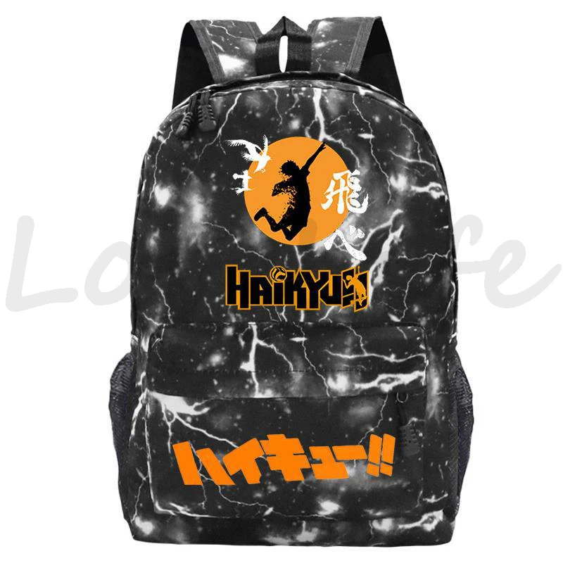 Japan Anime Haikyuu Children\'s Backpack Boys Girls Cartoon Print Schoolbag Harajuku Students Anime Backpacks Back To School Gift