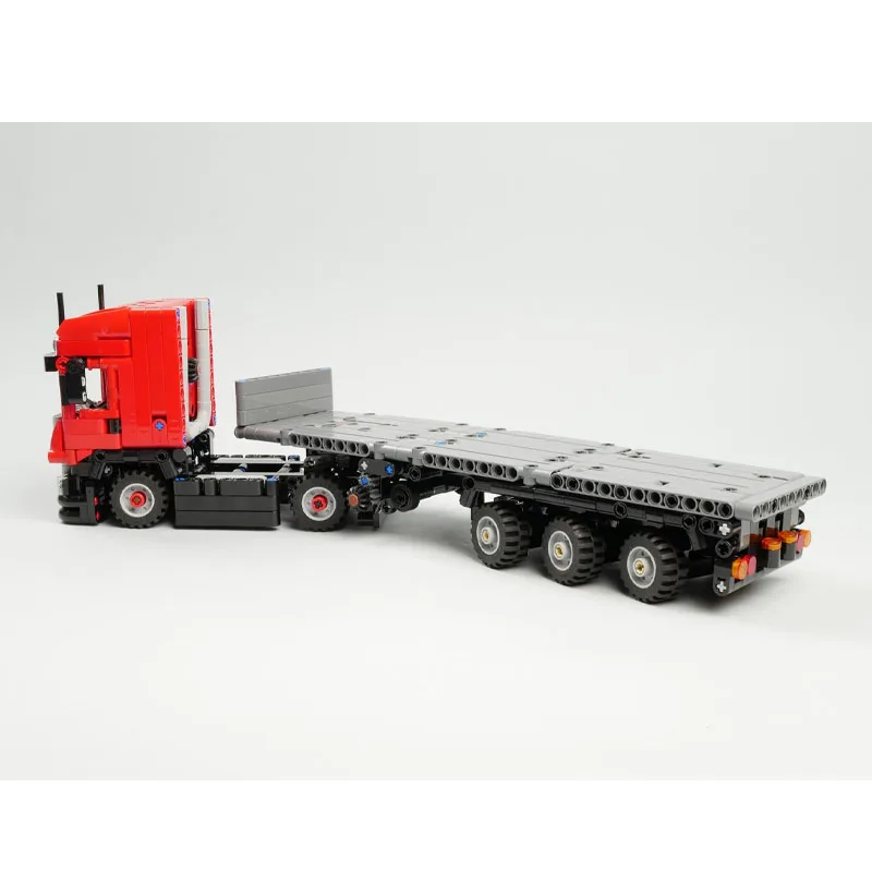 

MOC-139010 Classic New Flat-Nose Semi-Trailer Truck Building Block Model 812parts MOC Creative Boys Children's Birthday Toy Gift
