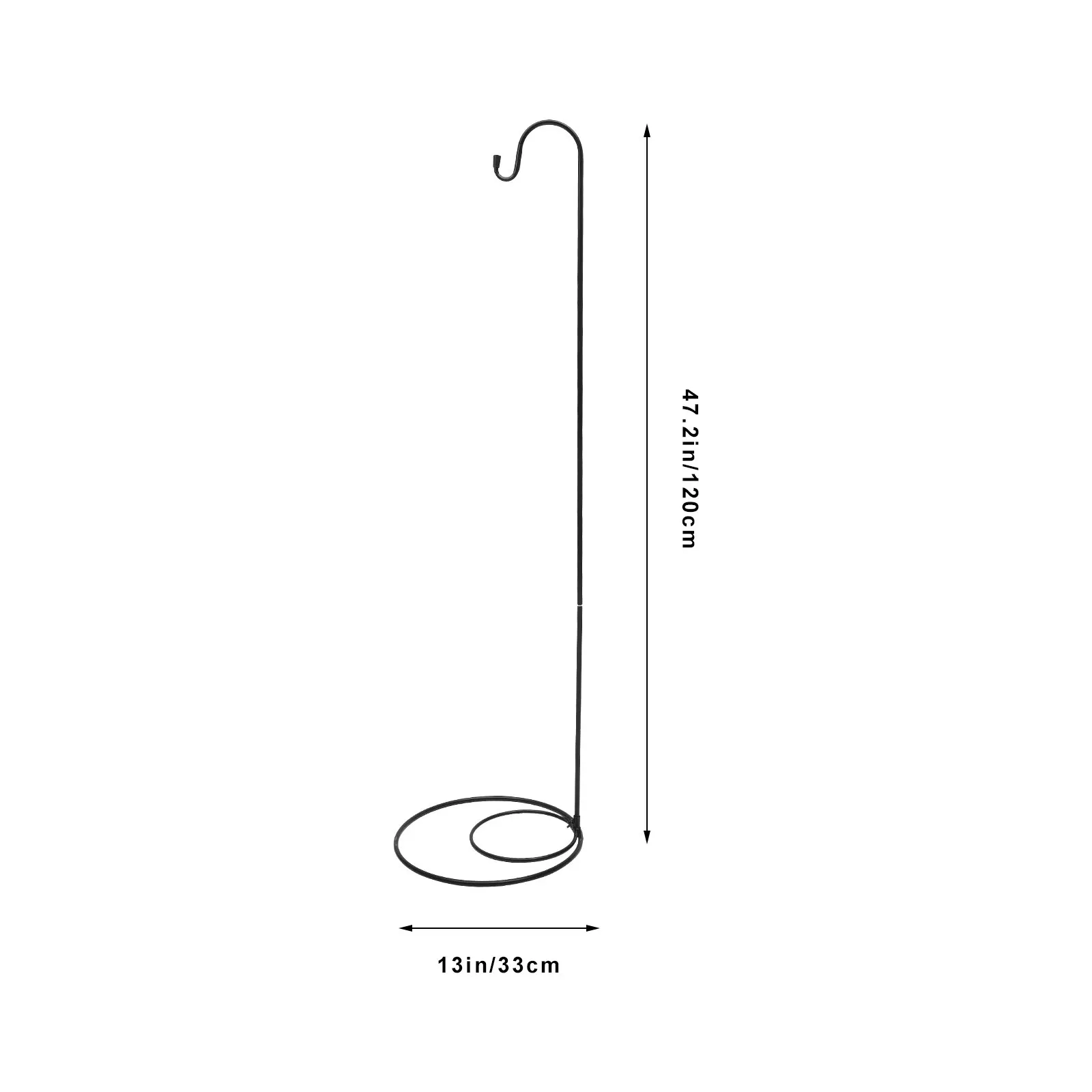 Heavy Duty Shepherd Hook Iron Ground Stake for Bird Feeders Lanterns Flower Pots Garden Lights Outdoor