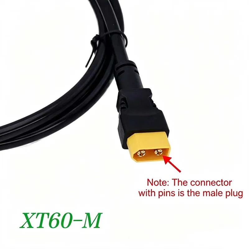 XT60-M to XT60I-F Solar Panel Extension Cable, Compatible with Zhenghao Solar Panel Extension Cables, 3m, 14 AWG