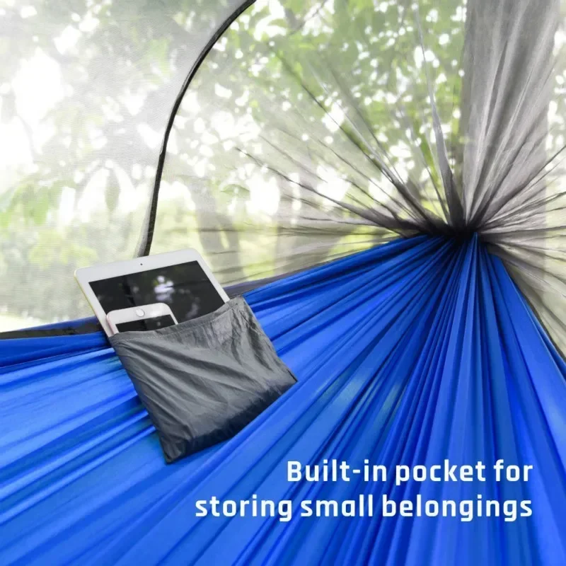 Pop-Up Portable Camping Hammock with Mosquito Net and Sun Shelter,Parachute Swing Hammocks Rain Fly Hammock Canopy Camping Stuff