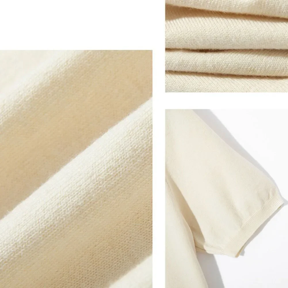 メンズ半袖スリムニットシャツ,レトロセーター,高品質,ファッショナブル