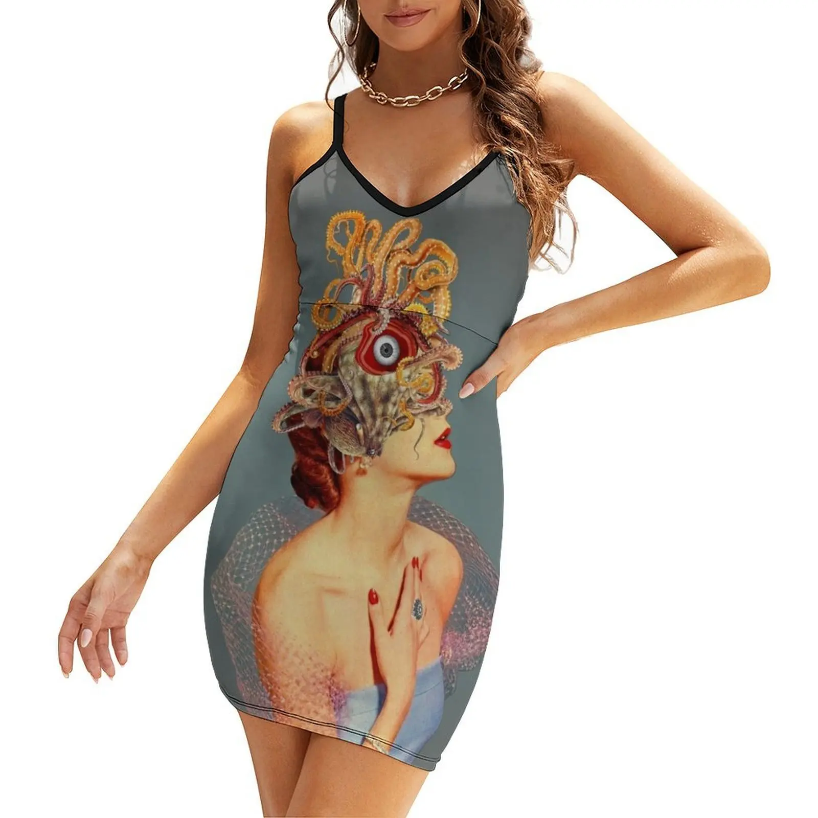 

Freud vs Jung Sling Dress women evening dress womens clothing dress for women 2025