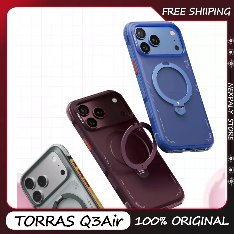 for 17 Pro/17 Pro Max TORRAS Q3Air Pivot Phone Case Magnetic Protective Shell Camera Button Fully Equipped Airbag Anti-drop Cas