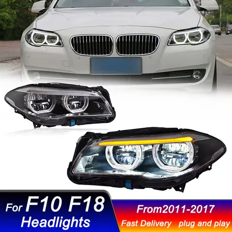 Car styling Headlights for BMW 5 series F10 F18 2011-2017 full LED DRL Dynamic Signal Head Lamp Bi Xenon Beam Headlamp Accembly