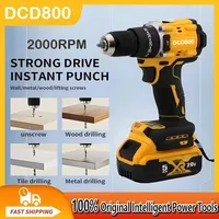 DCD800 2300RPM Multi-Function Cordless Impact Drill 1/2 Inch Brushless Electric Screwdriver Lithium Tool For 20V Battery