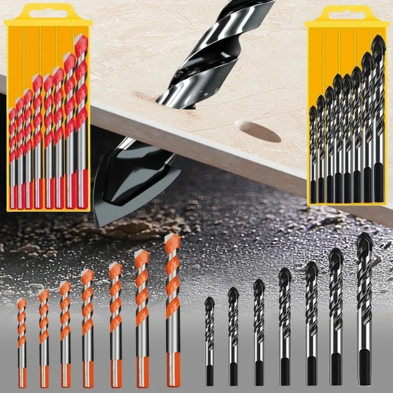 3-12mm Drill Bit Multi-function Triangle Drill for Ceramic Tile, Concrete, Wall, Metal Wood Drilling Hole Cutter Glass Drill Bit