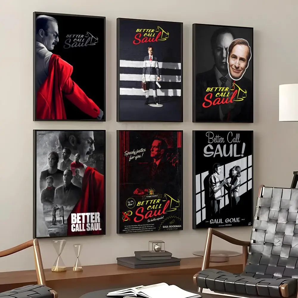 TV Series Better Call Saul Poster Self-Adhesive Waterproof Wall Stickers, Coffee Bar Home Wall Decor