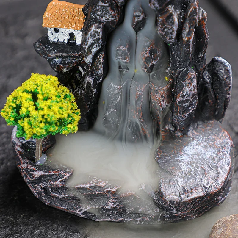 Backflow Incense Holder Waterfall Incense Burner Home Decor Aromatherapy Ornament Incense Cones with Backflow Incense Cones image 3