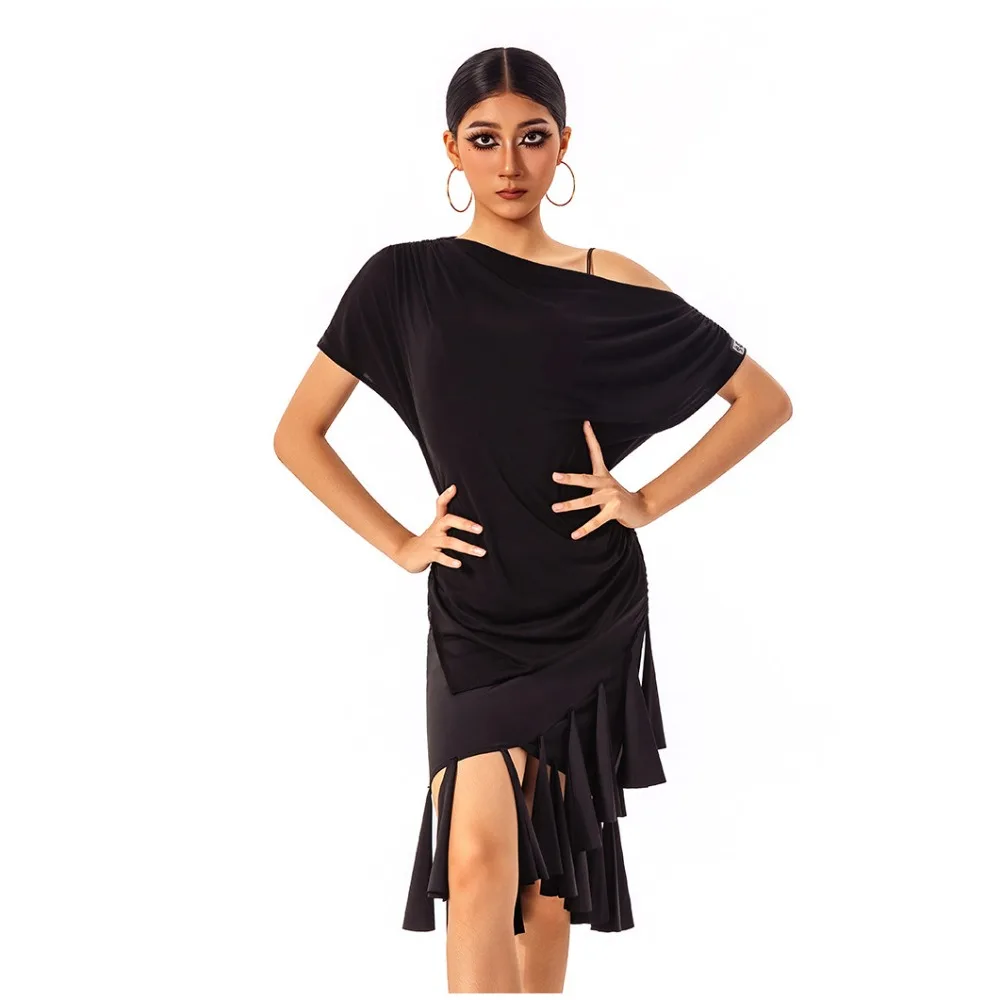 Customized Latin Dance Dress Set for Women Top Skirt Suit Female Stage Cha Cha Samba Dancewear Balloom Performance Clothes